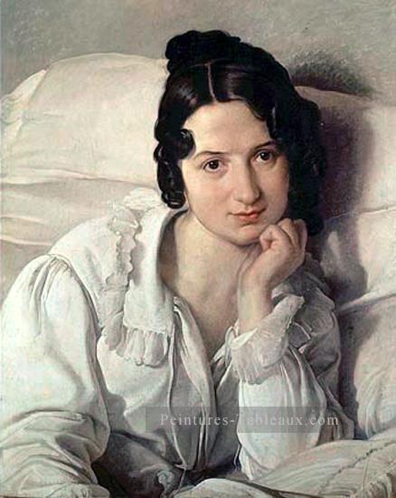 Portrait de Carolina Zucchi romantisme Francesco Hayez Peintures à l'huile
